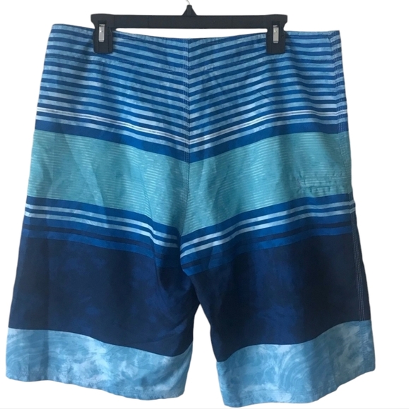 Atlantic Shoals Surf Shop Men’s Blue Striped Board Shorts Size 34 - Picture 9 of 9